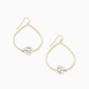 Kendra Scott Presleigh Love Knot Open Frame Earrings In Mixed Metal